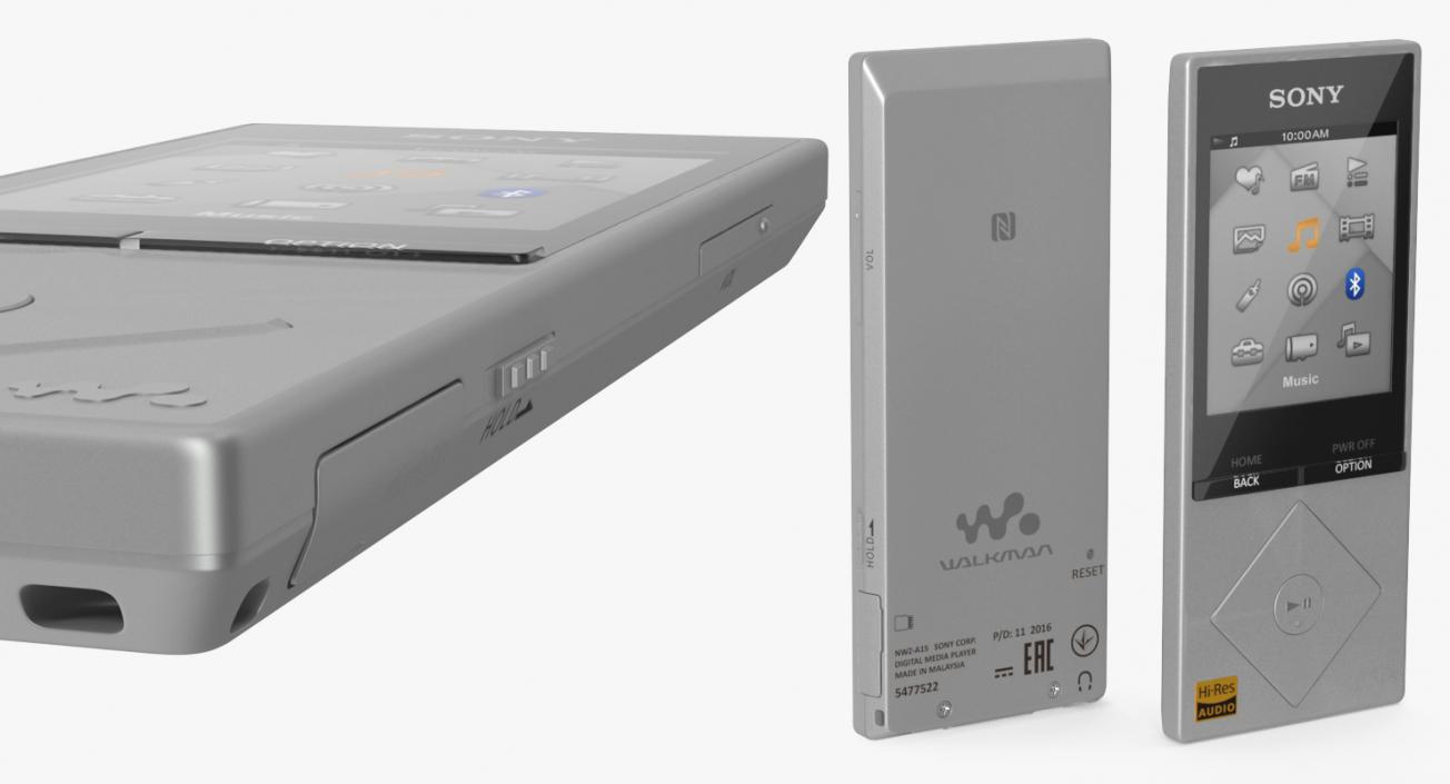 Sony NWZ A15 Walkman Video MP3 Player Silver 3D model
