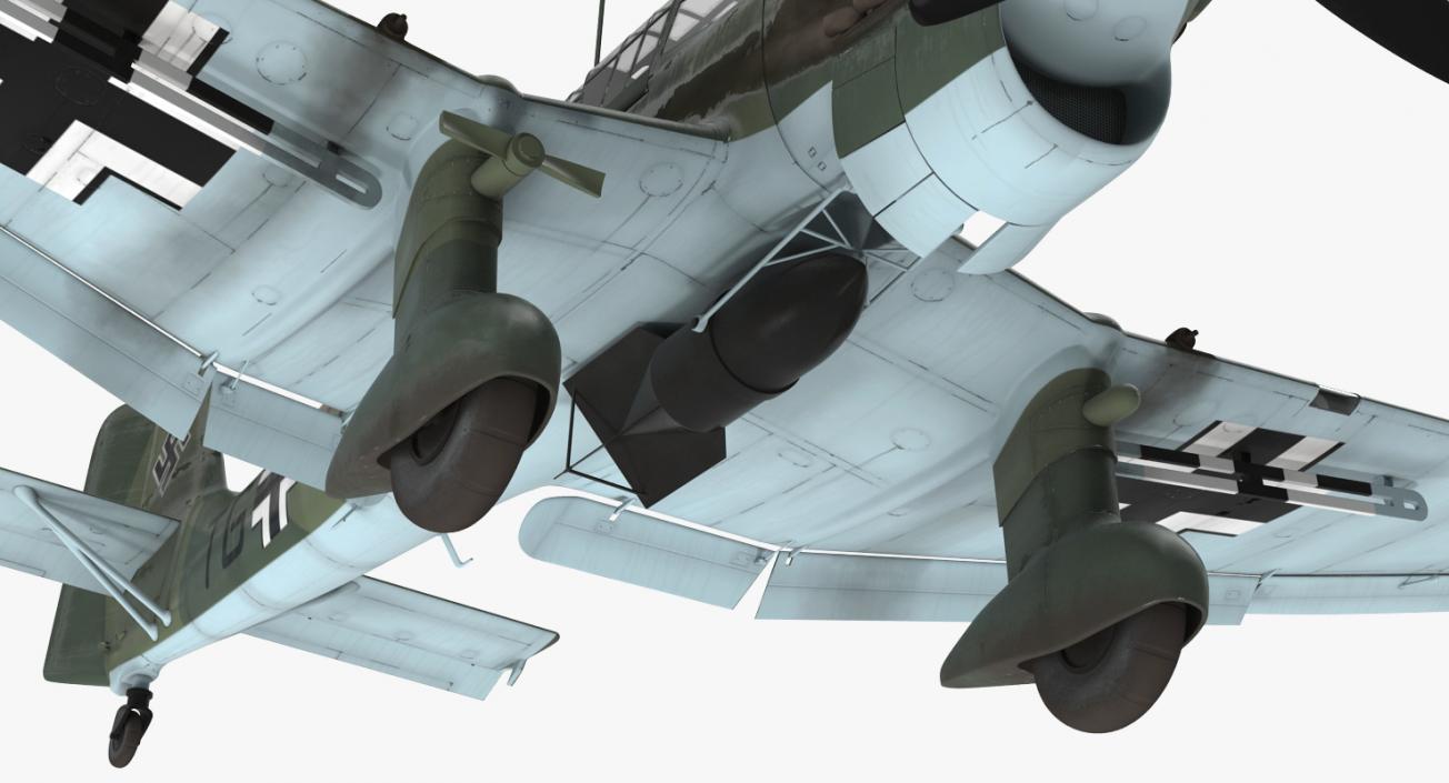 Junkers Ju 87 German Dive Bomber Rigged 3D model