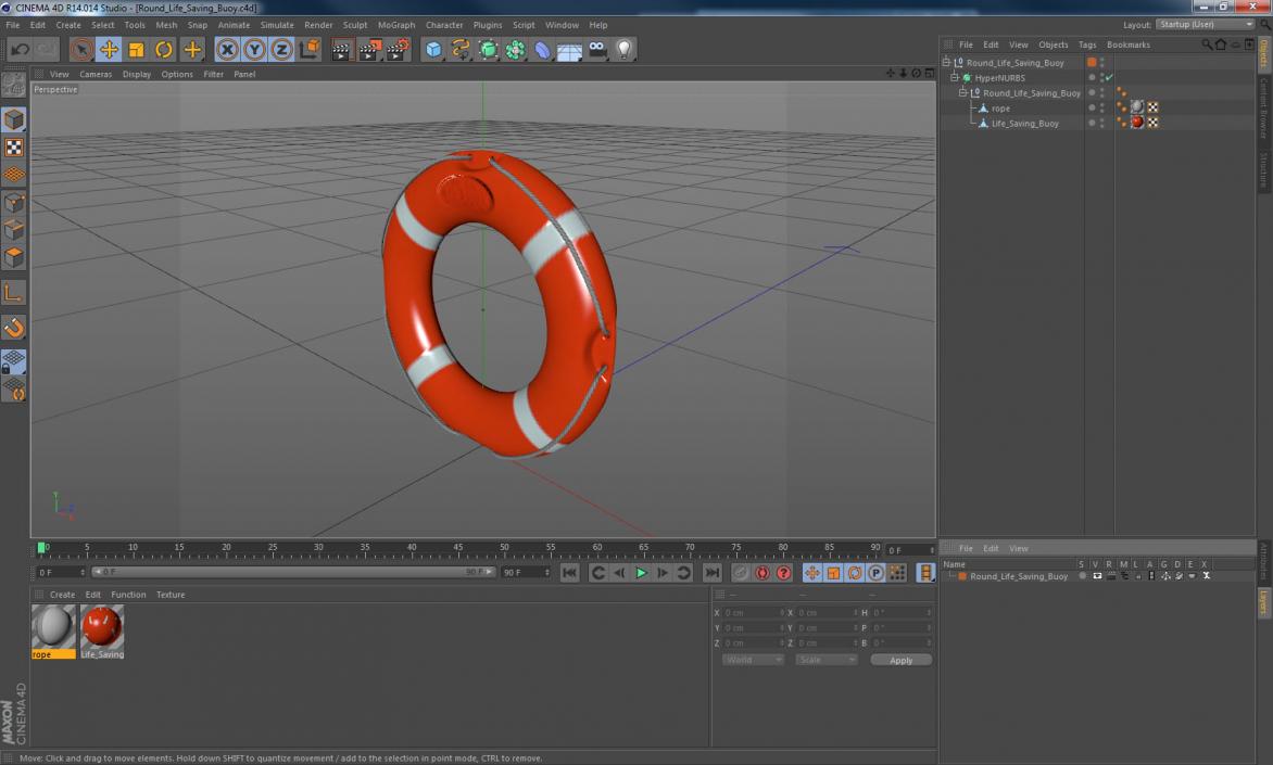 Round Life Saving Buoy 3D