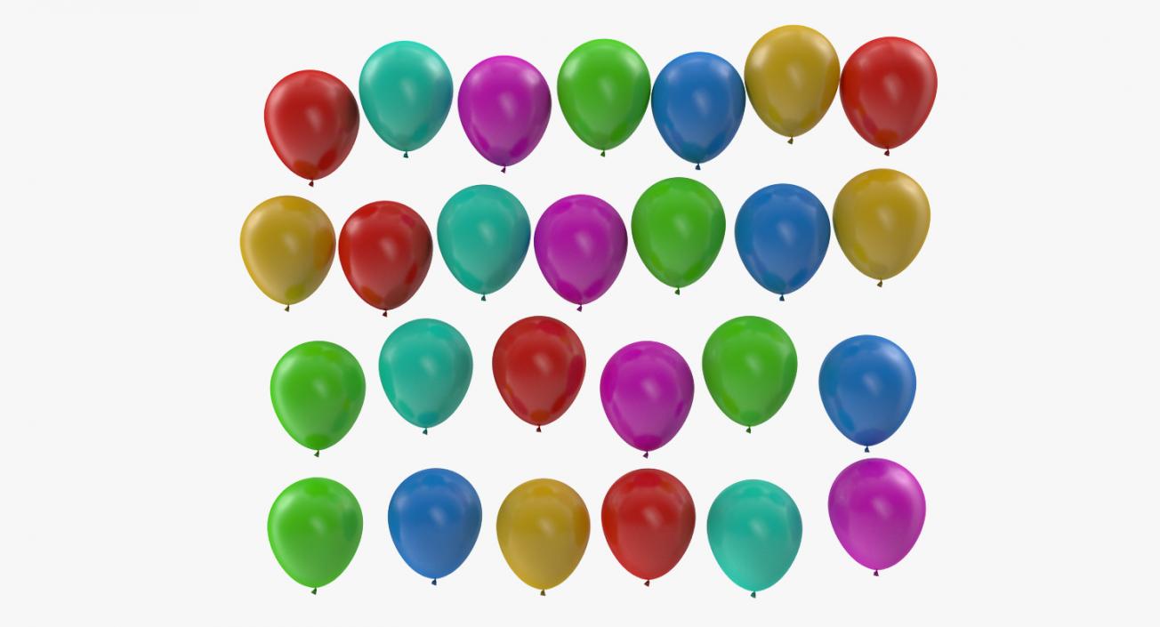 3D model Alphabet on Balloons
