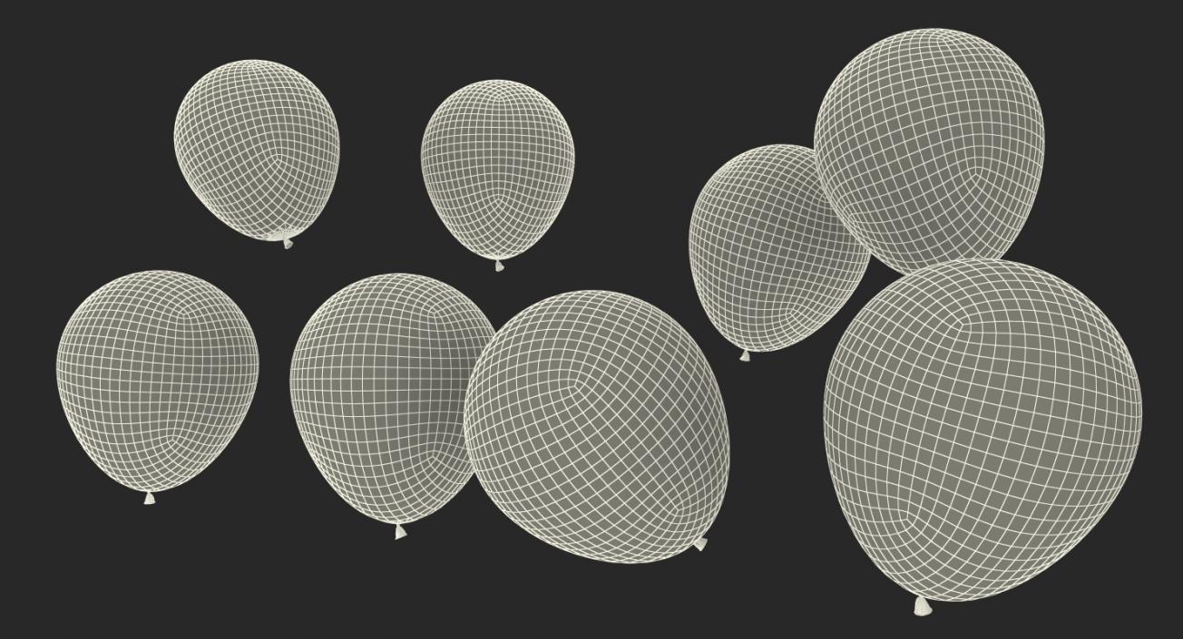 3D model Alphabet on Balloons