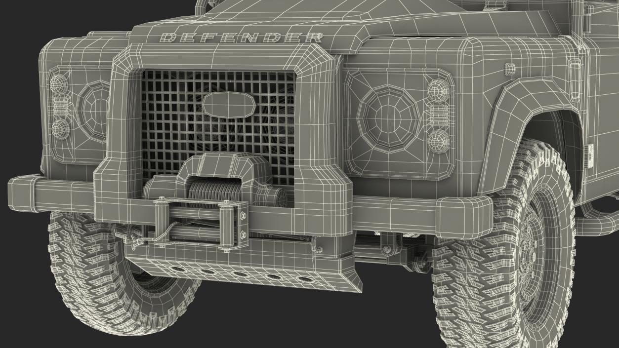 Land Rover Defender Exterior Only Dirty 3D model