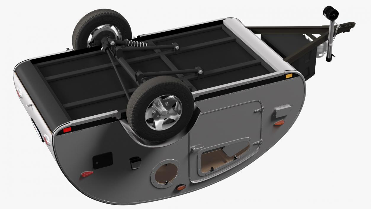 3D Metallic Vistabule Teardrop Camping Trailer model