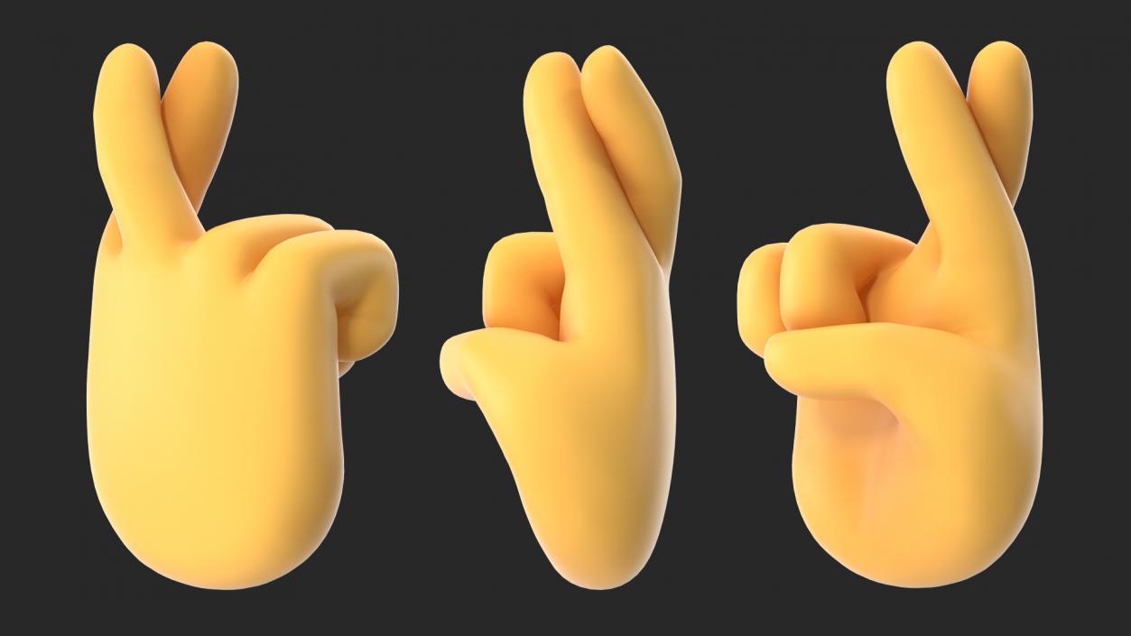 3D Crossed Fingers Emoji