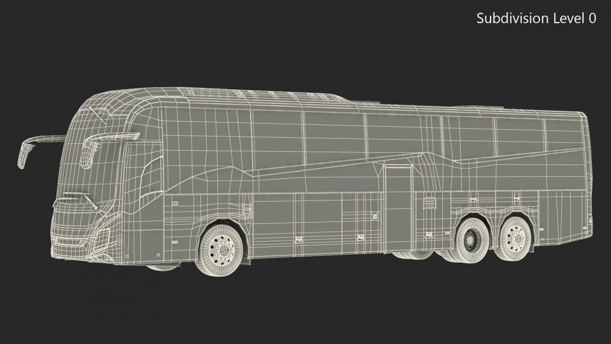 3D Luxury Coach Tour Bus Rigged model
