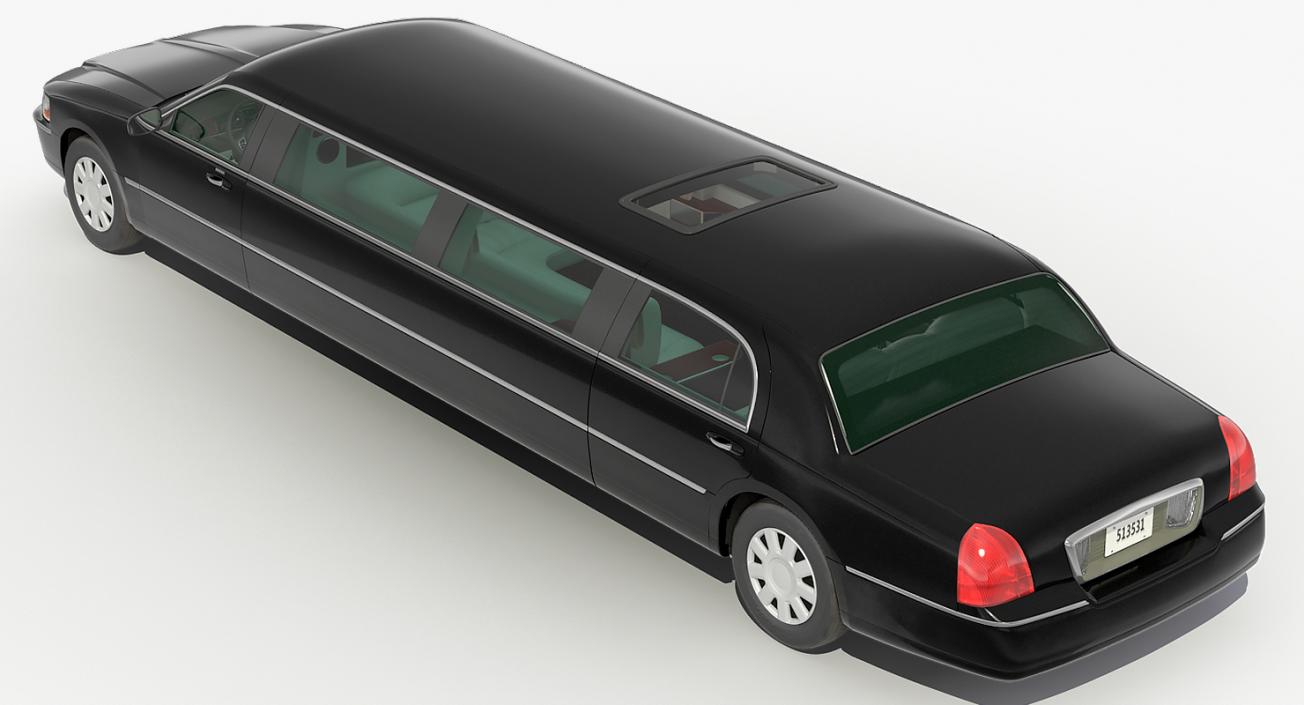 3D Limousine Generic Black model