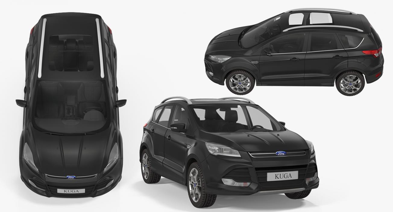 3D model Ford Kuga FWD 2016 Rigged