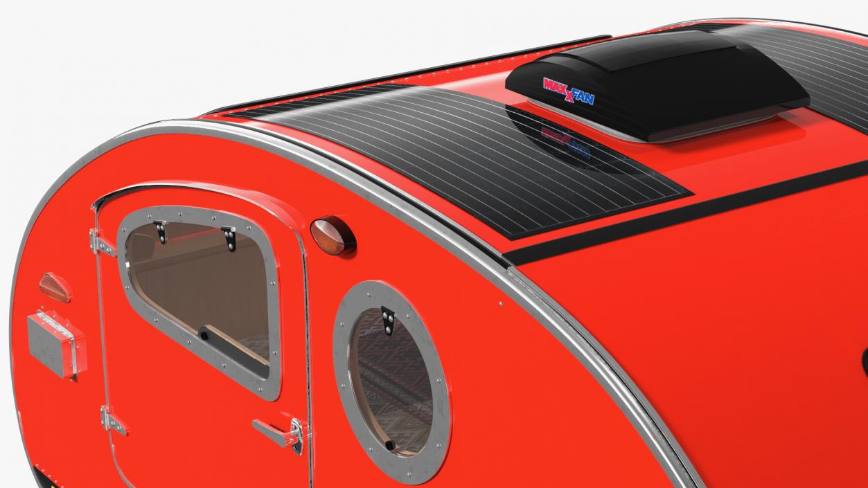 3D Vistabule Teardrop Camping Trailer Red model