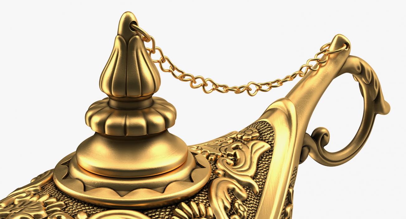 3D Antique Magic Lamp Gold model