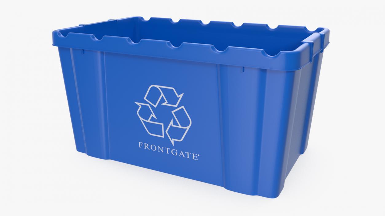 Frontgate Recycling Cart with Bins 3D model