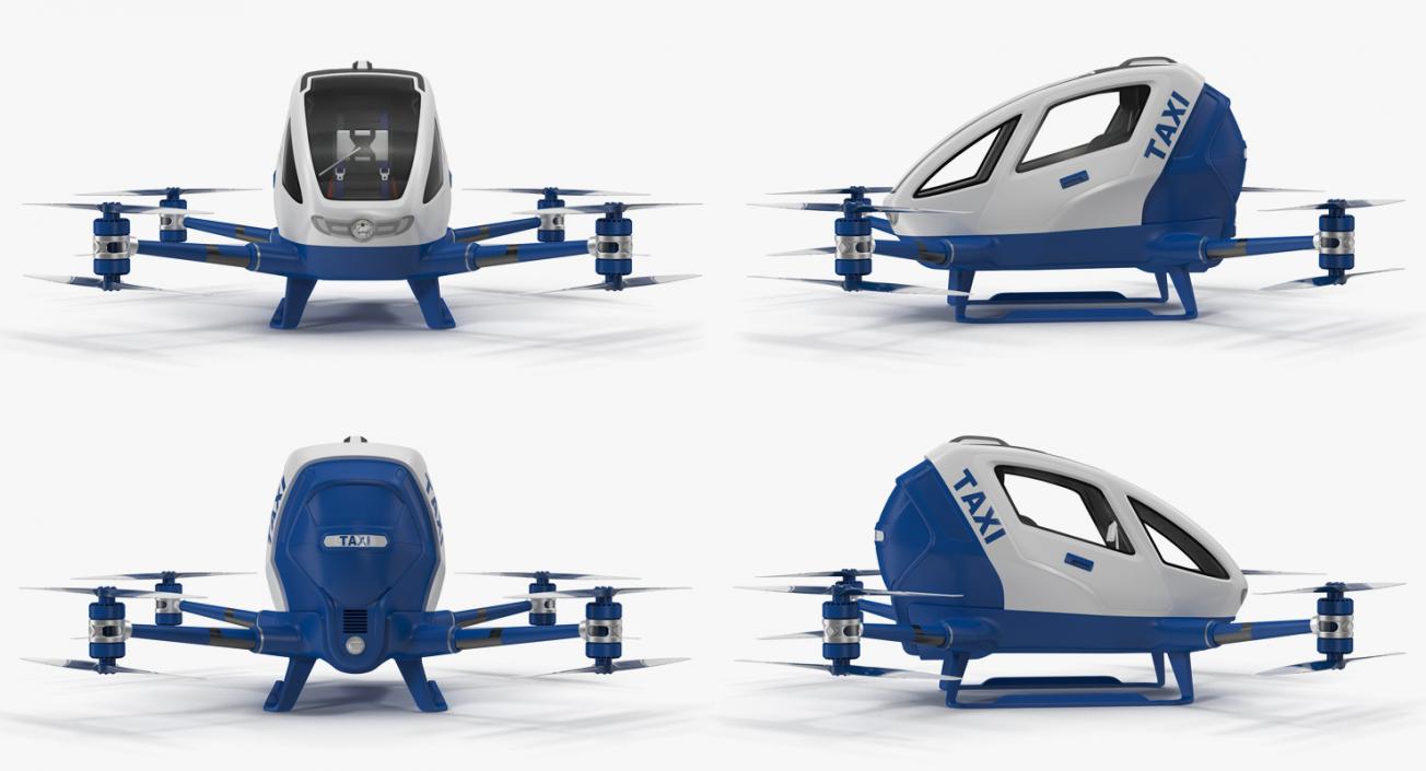 3D Drone Air Taxi Rigged