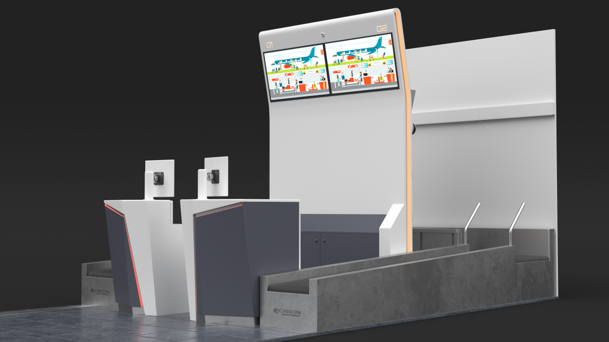 3D Airport Check-In Desk