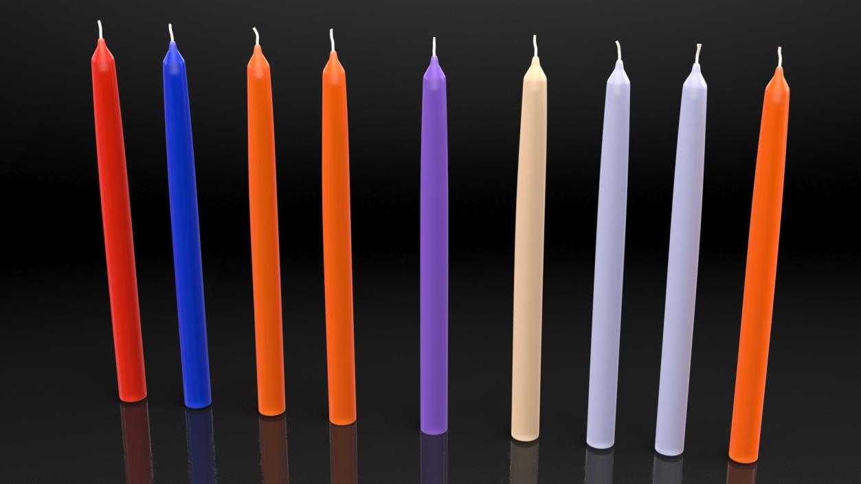3D model Colored Candles
