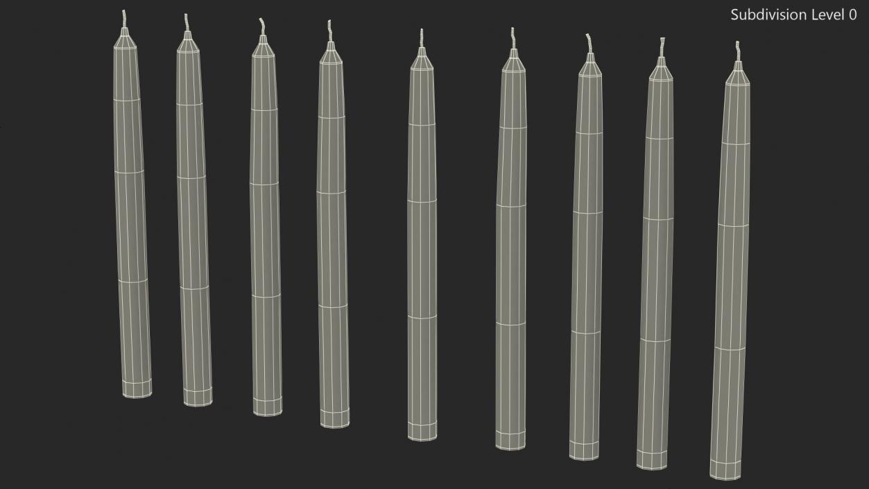 3D model Colored Candles