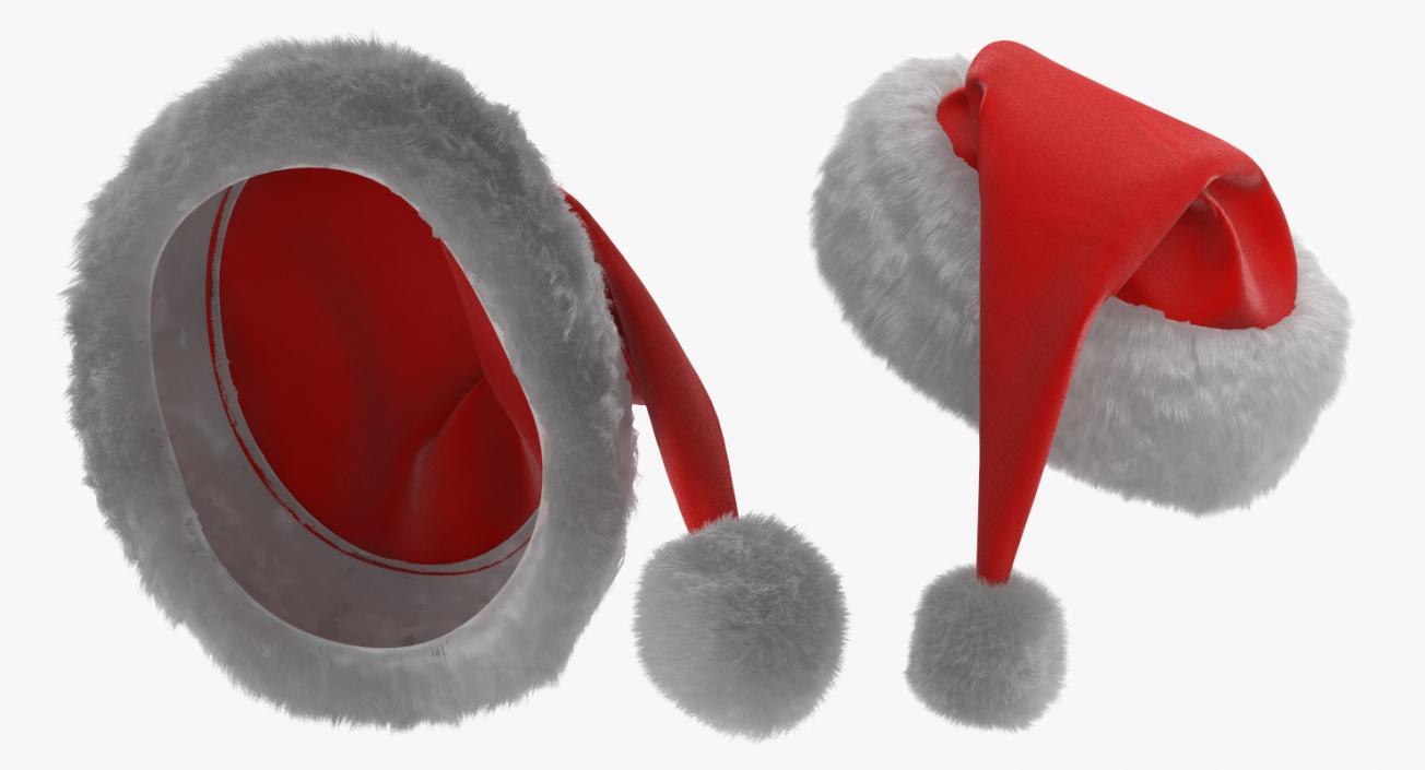Santa Claus Hat with Fur 3D model