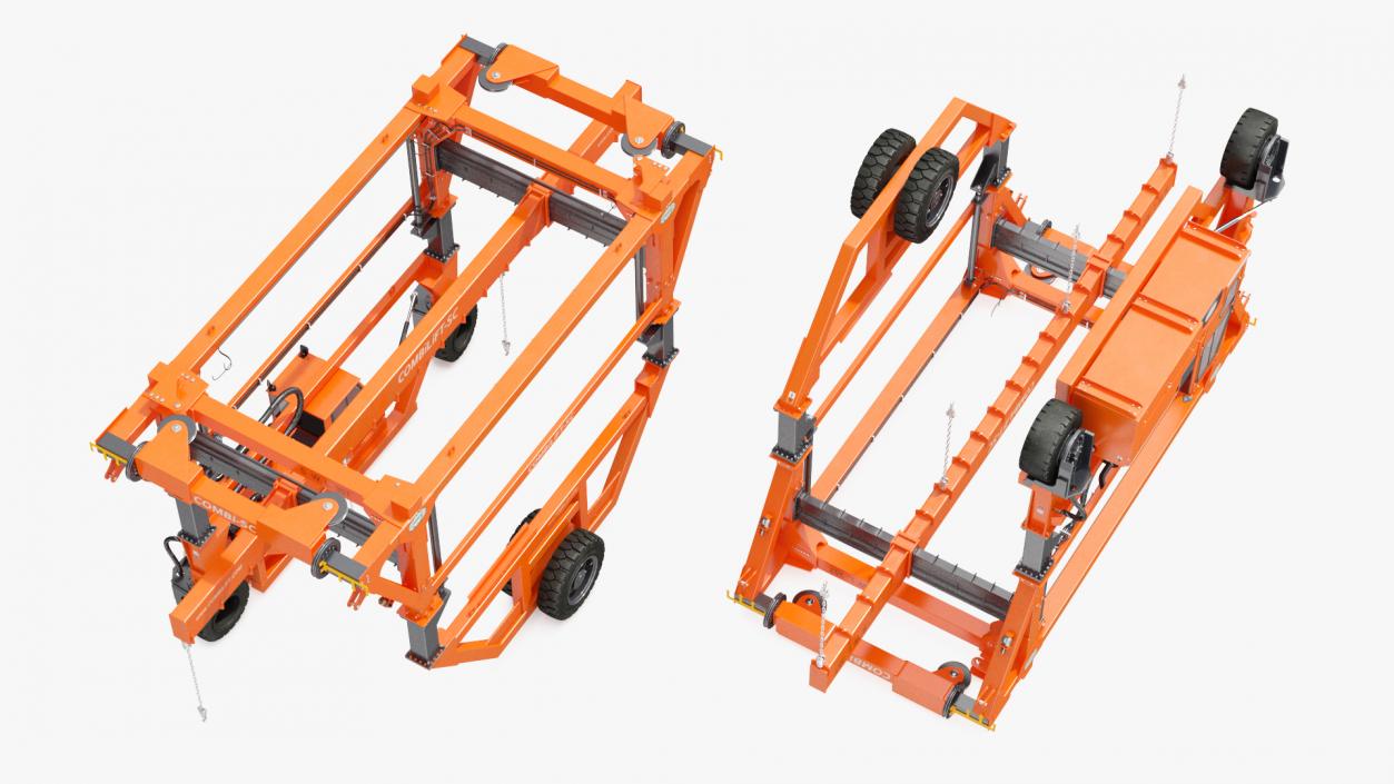 Combi-SC Range Straddle Carrier Clean Rigged 3D model