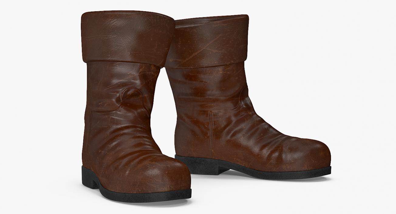 Old Leather Boots 3D