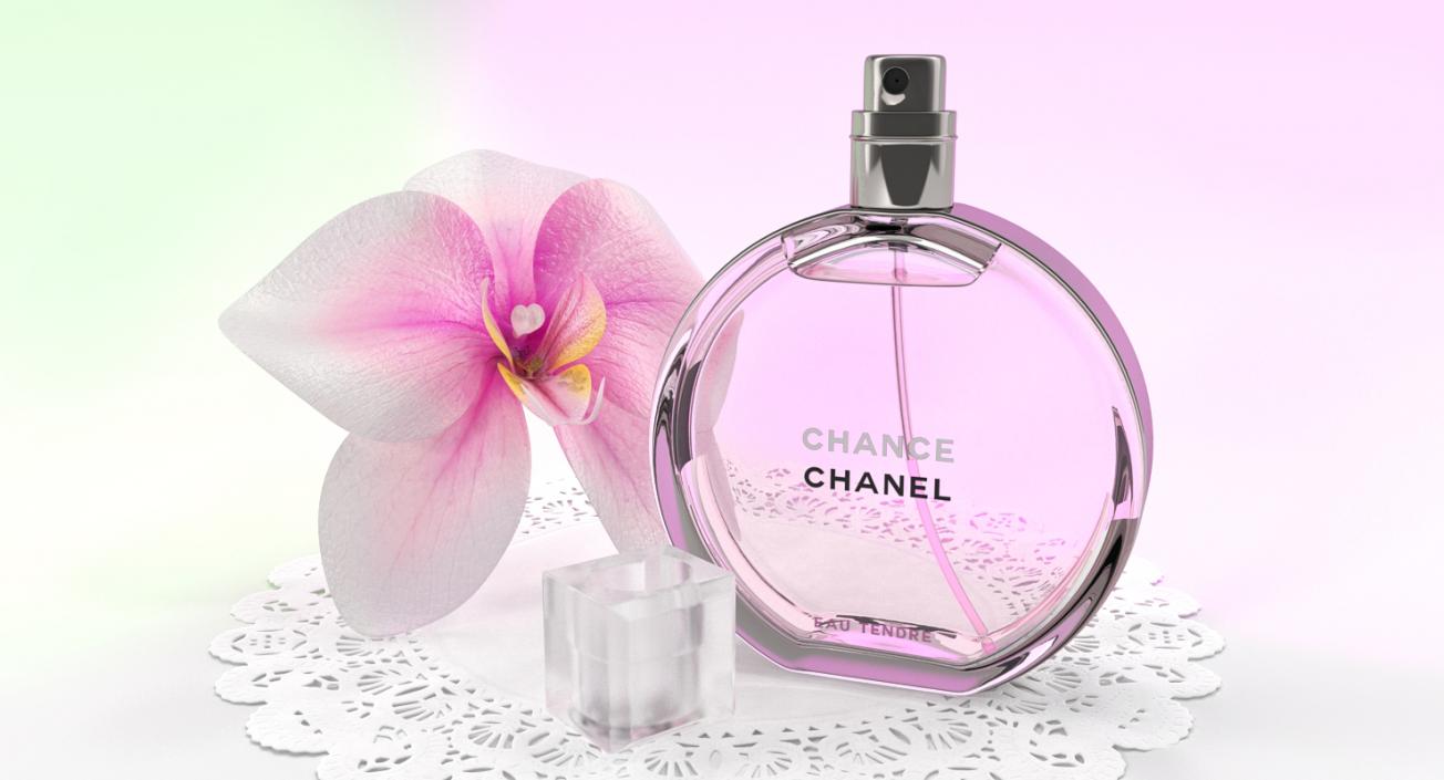 3D Chanel Chance Eau Tendre Parfum Bottle model
