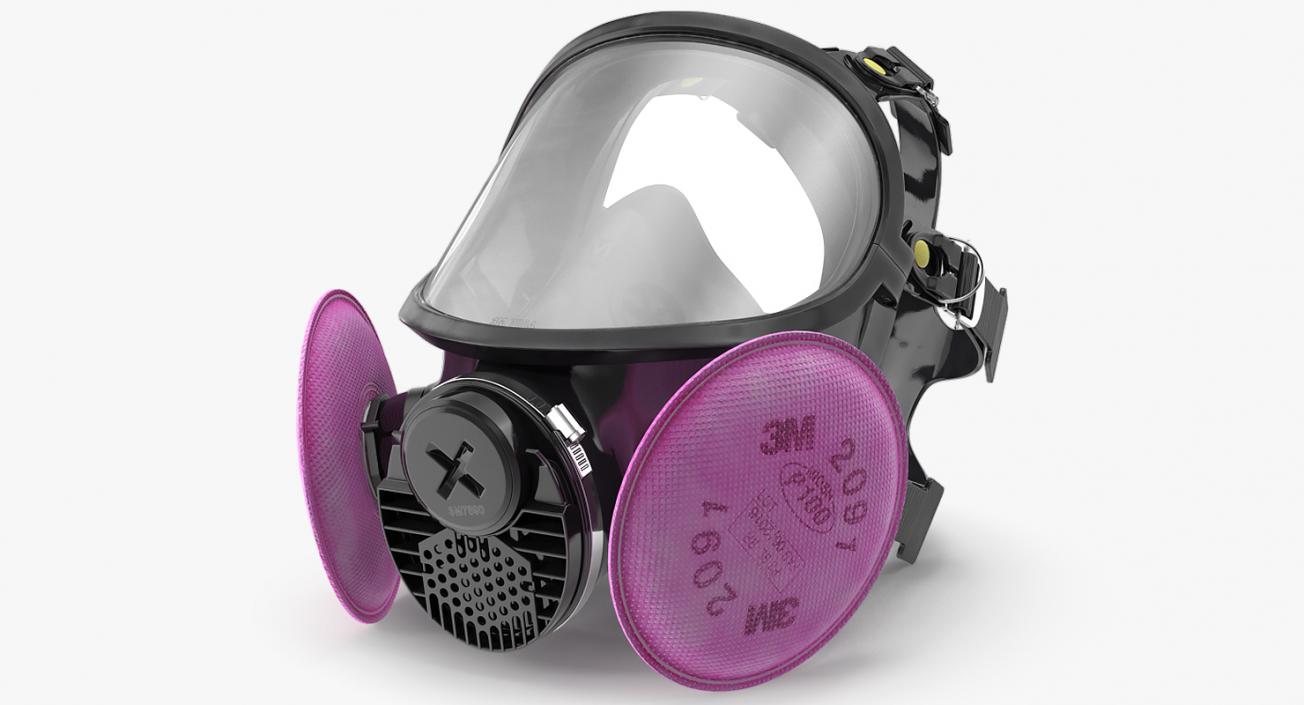 Full Face Respirator Gas Mask 3D model