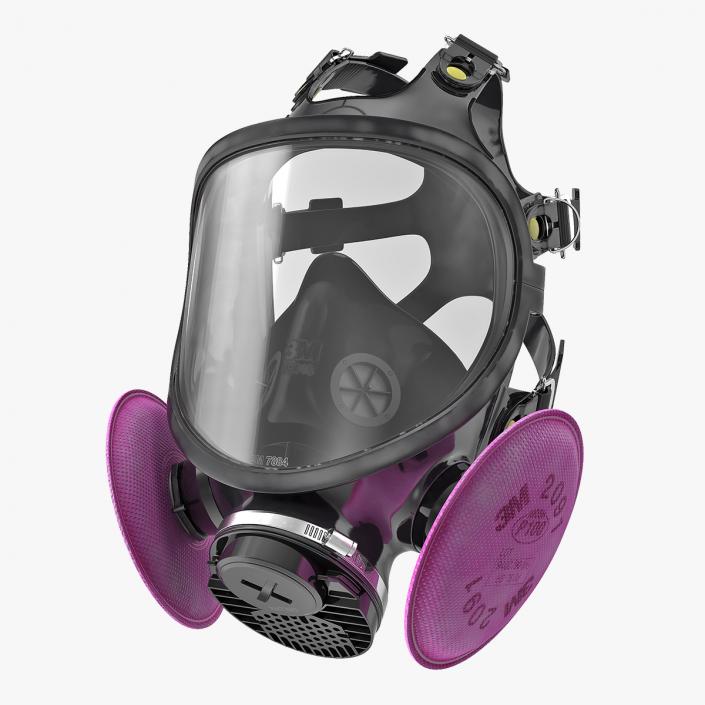 Full Face Respirator Gas Mask 3D model