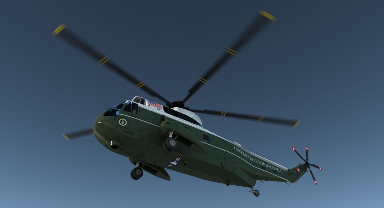 3D Marine One Hellicopter Carrying the US President model
