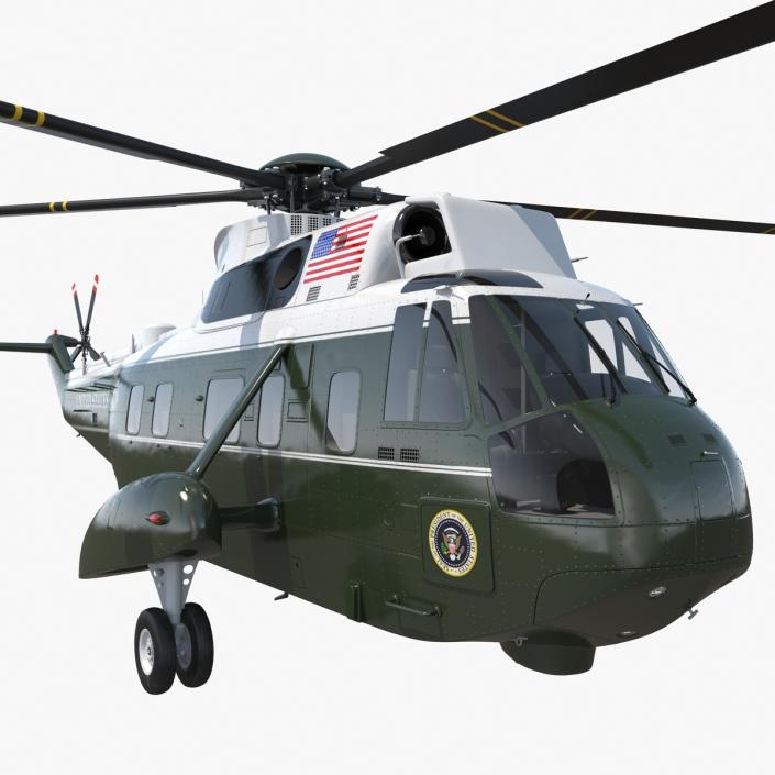 3D Marine One Hellicopter Carrying the US President model