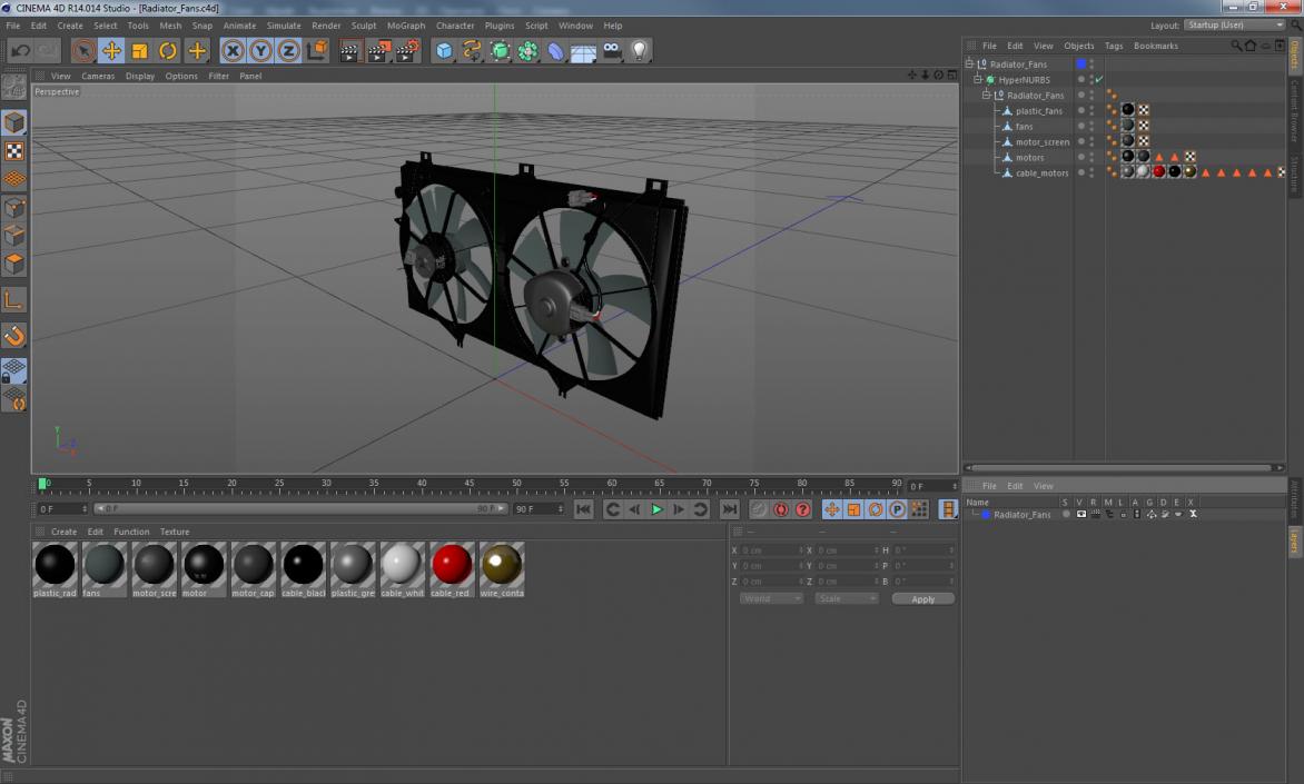 3D Radiator Fans model
