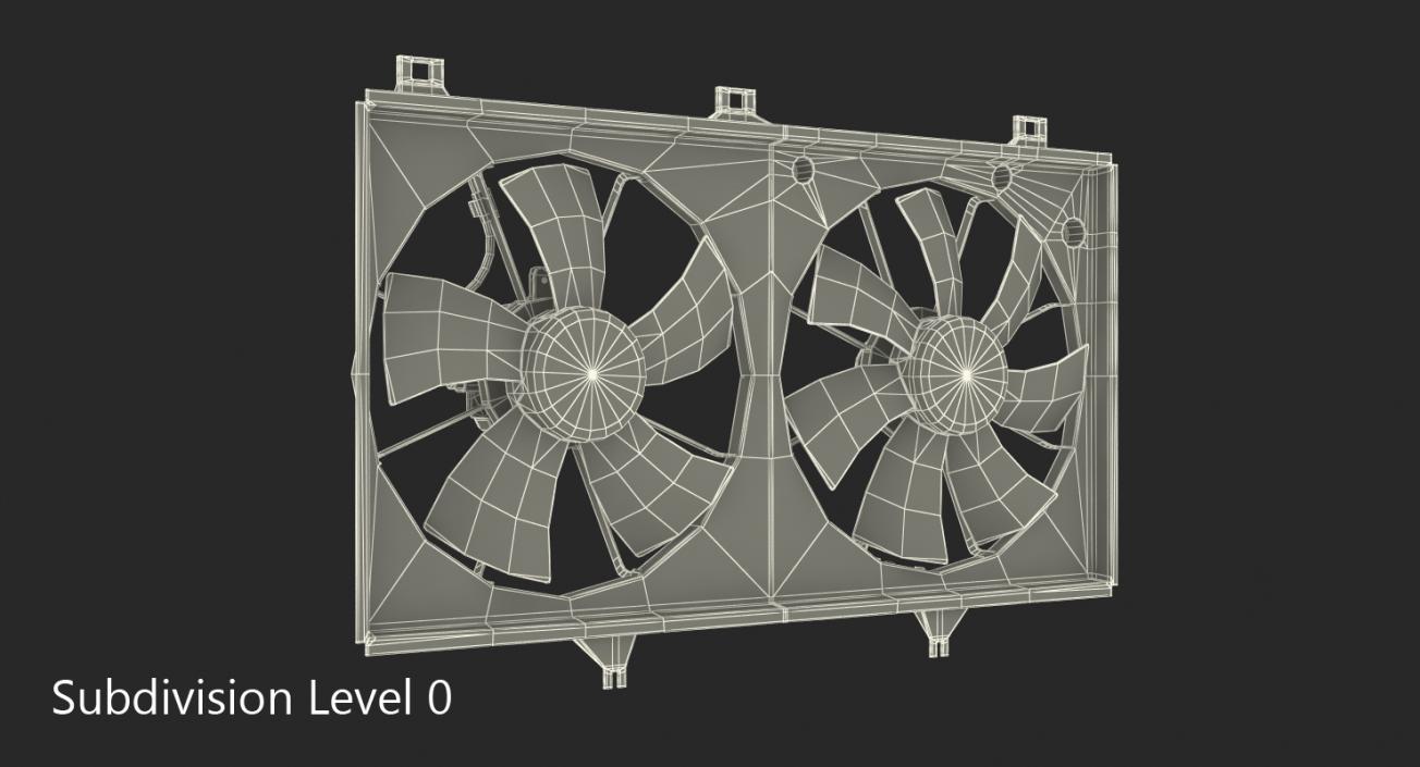 3D Radiator Fans model