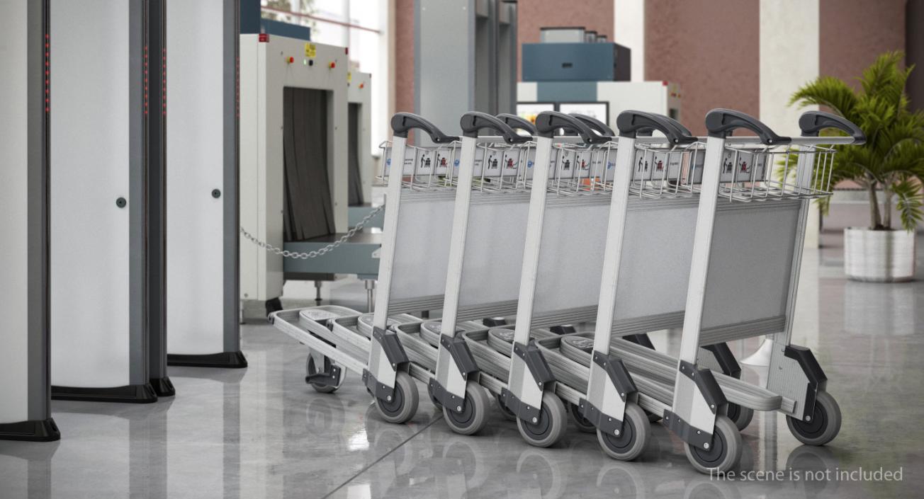 Baggage Airport Trolleys 3D model