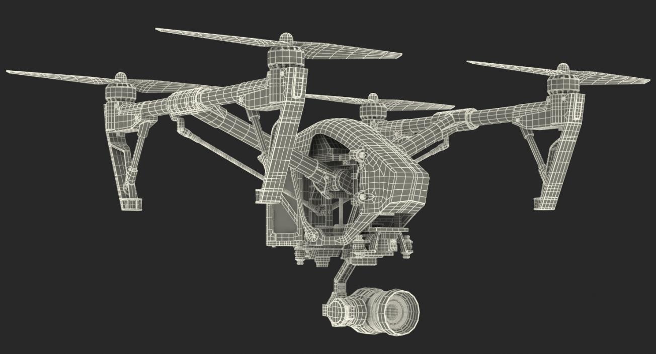 3D DJI Inspire 1 Quadcopter Black Edition model