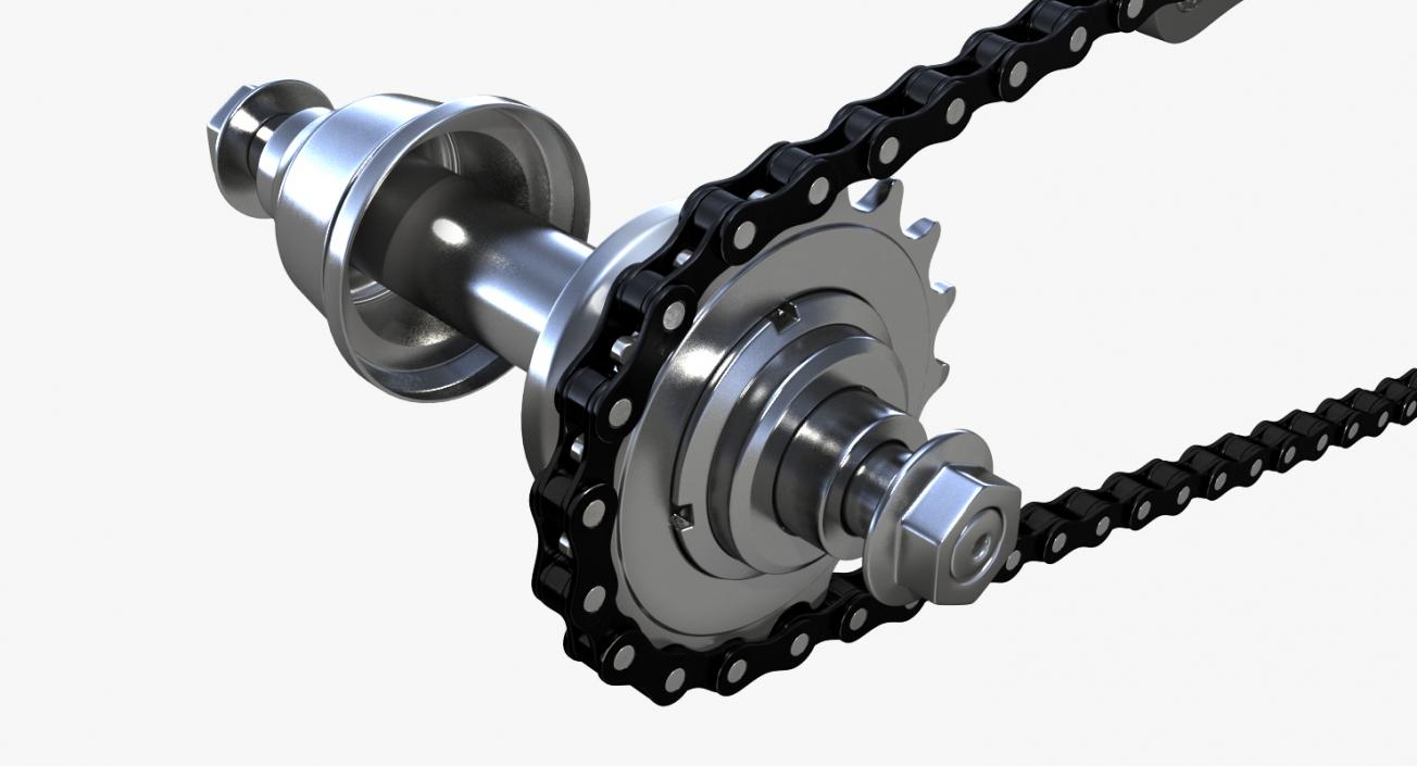 3D model Bicycle Chain with Pedals