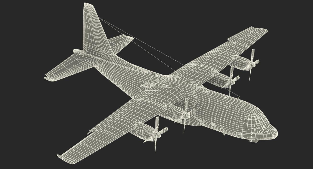 3D Lockheed C-130H Hercules L-382 Japan Air Force Rigged model