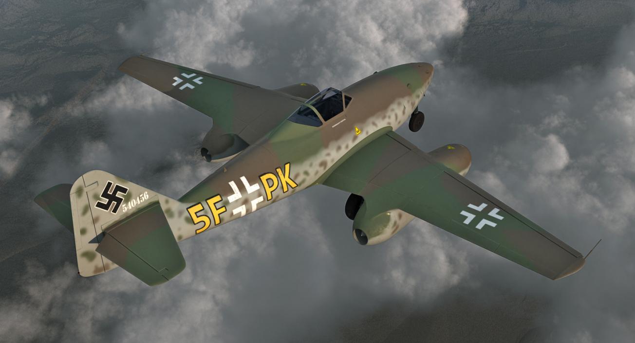 3D Fighter Aircraft Messerschmitt Me 262 Schwalbe