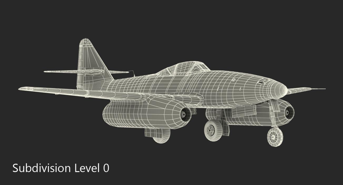 3D Fighter Aircraft Messerschmitt Me 262 Schwalbe