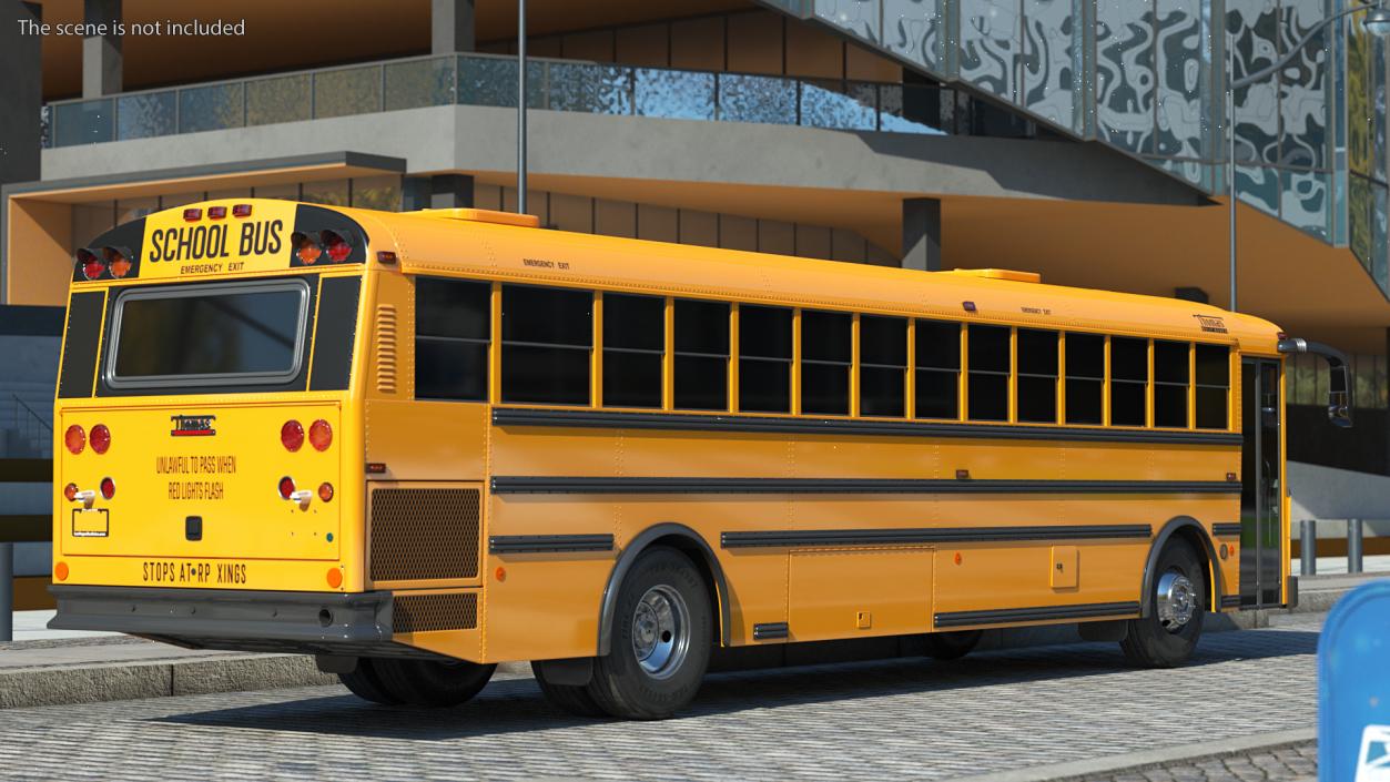3D Thomas Saf T Liner School Bus Exterior Only model
