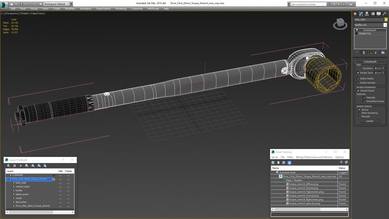 3D model Drive Click 20mm Torque Wrench