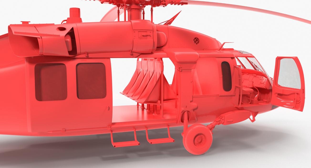 Sikorsky UH-60 Black Hawk Military Israel Utility Helicopter Rigged 3D