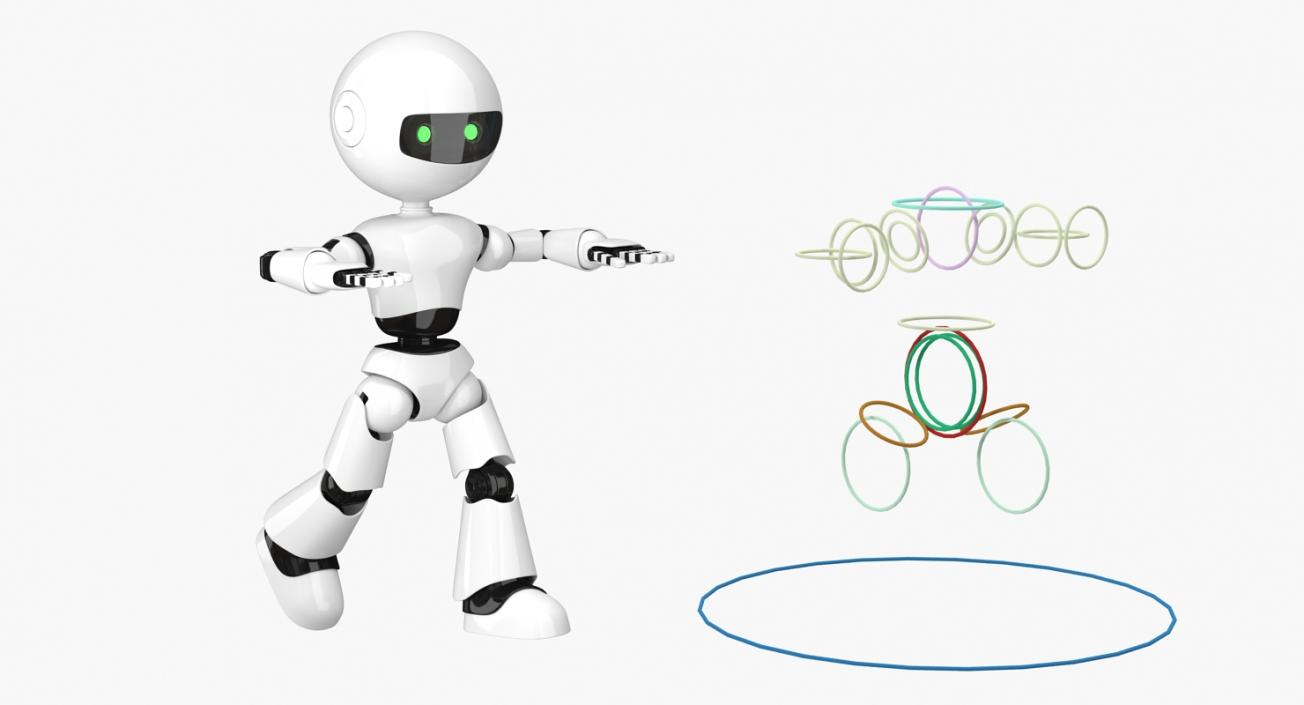 Modern Robot Rigged 3D model