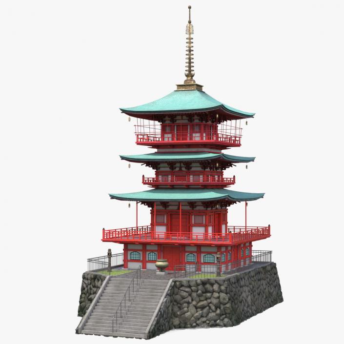 3D model Japanese Temple