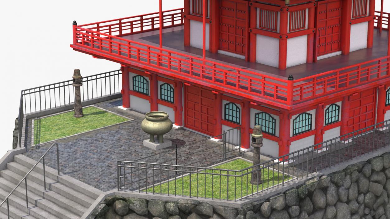 3D model Japanese Temple