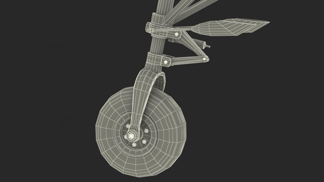 3D Small Aircraft Landing Gear Set