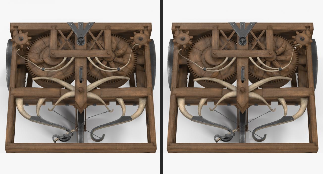 3D model Leonardo Da Vinci Automobile Rigged