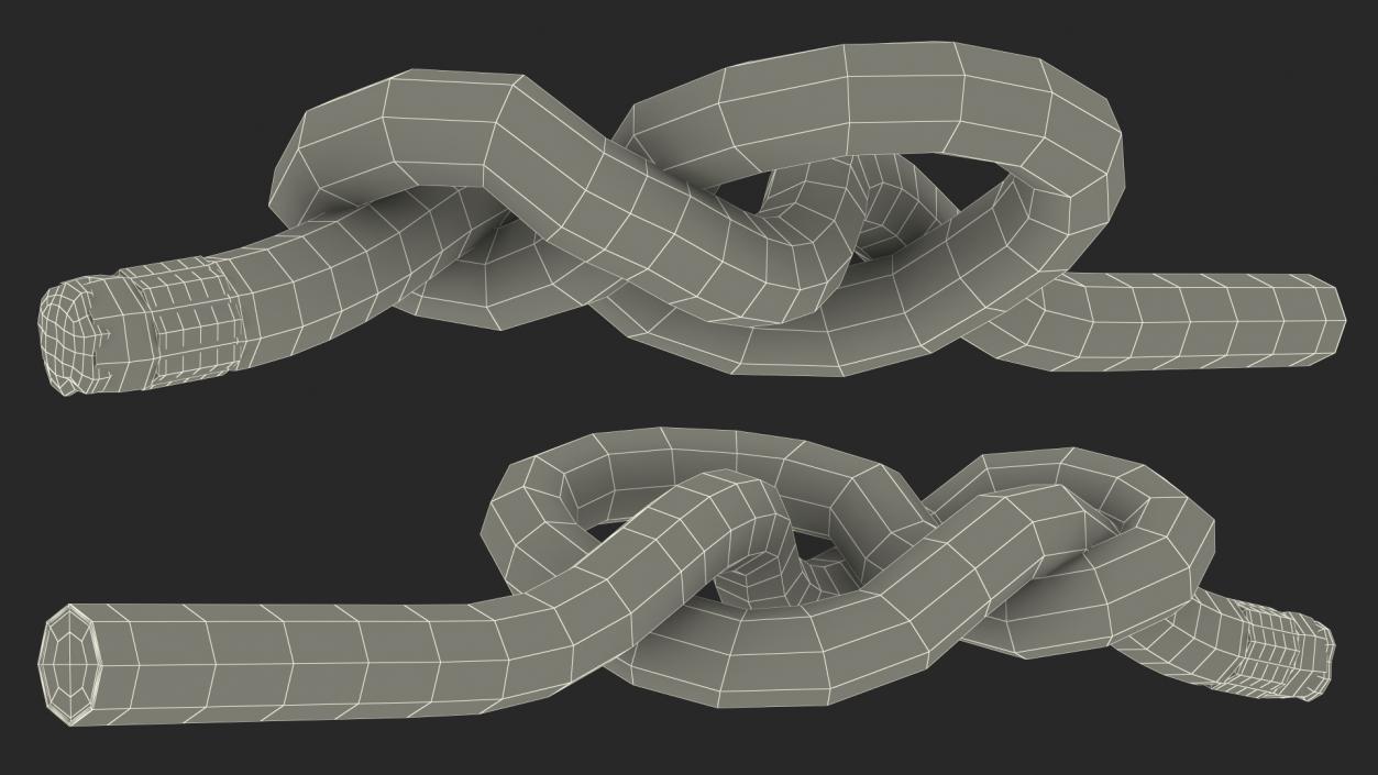 3D Figure 8 Bend Rope Knot model