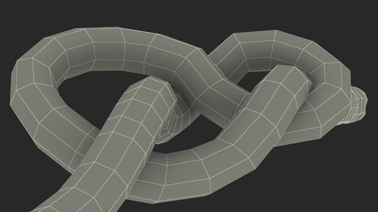 3D Figure 8 Bend Rope Knot model