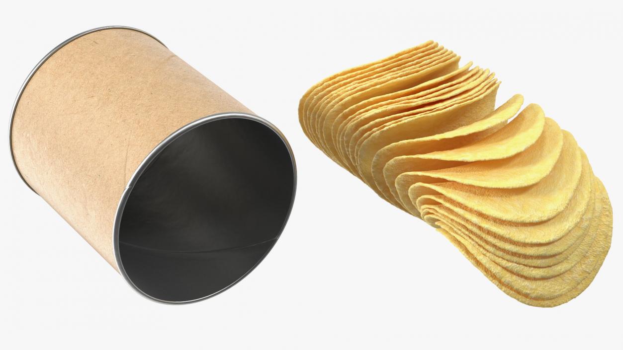 Small Potato Chips Paper Tube 3D model