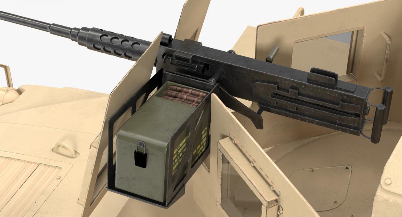 3D model Humvee M1151 Enhanced Armament Carrier Desert