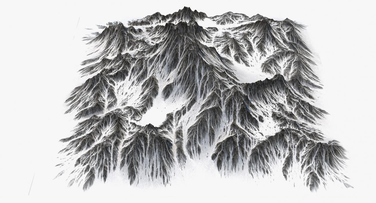 Sharp Mountain Snow Peak 3D model