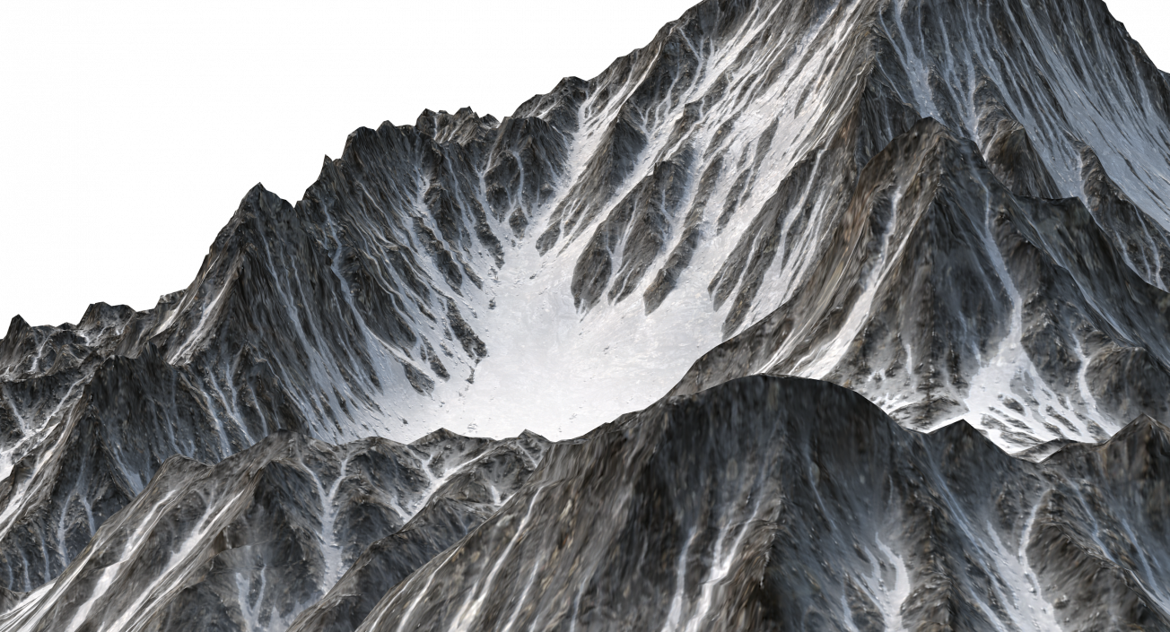 Sharp Mountain Snow Peak 3D model