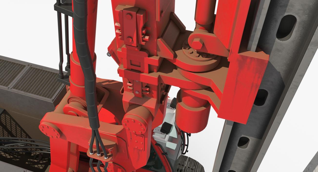 Hydraulics Pile Driver Generic Working Position 3D