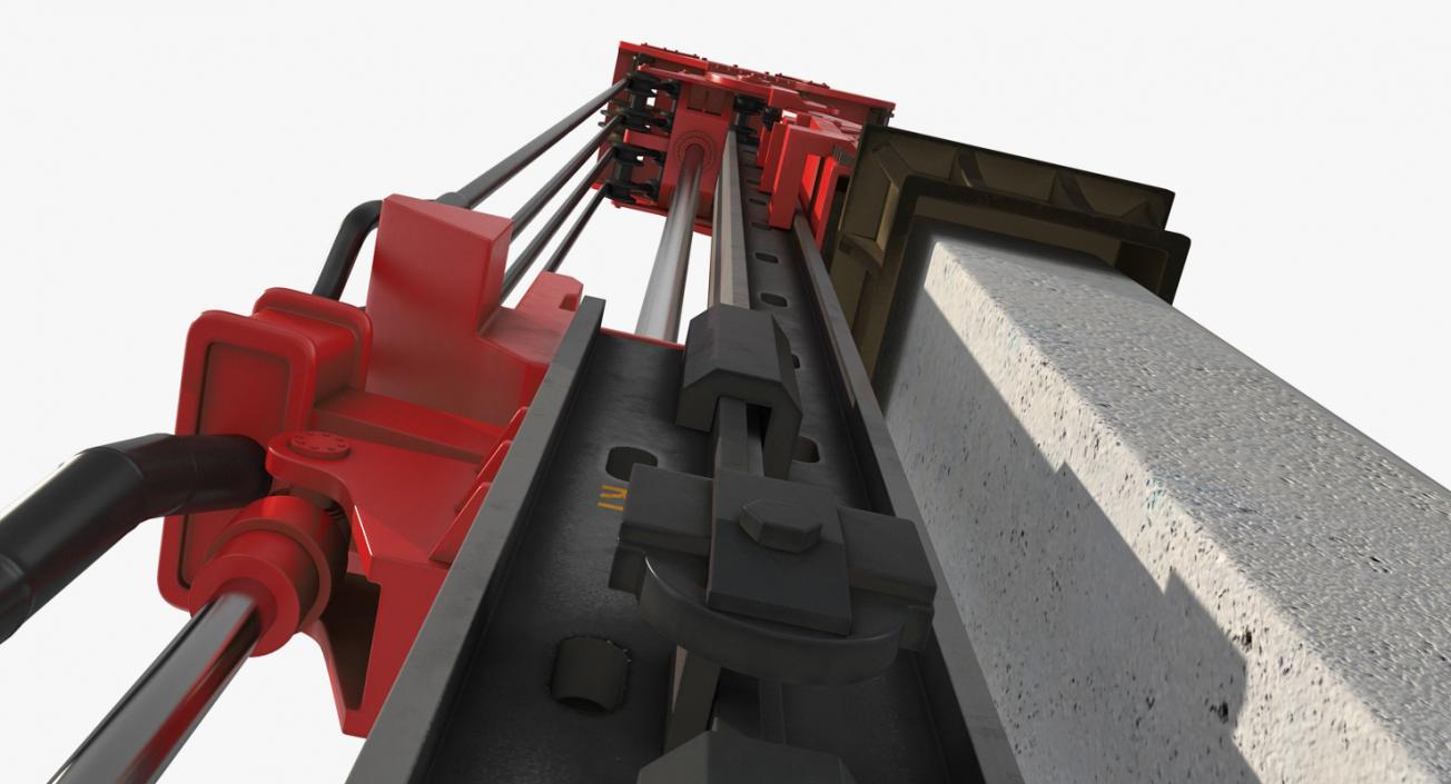 Hydraulics Pile Driver Generic Working Position 3D